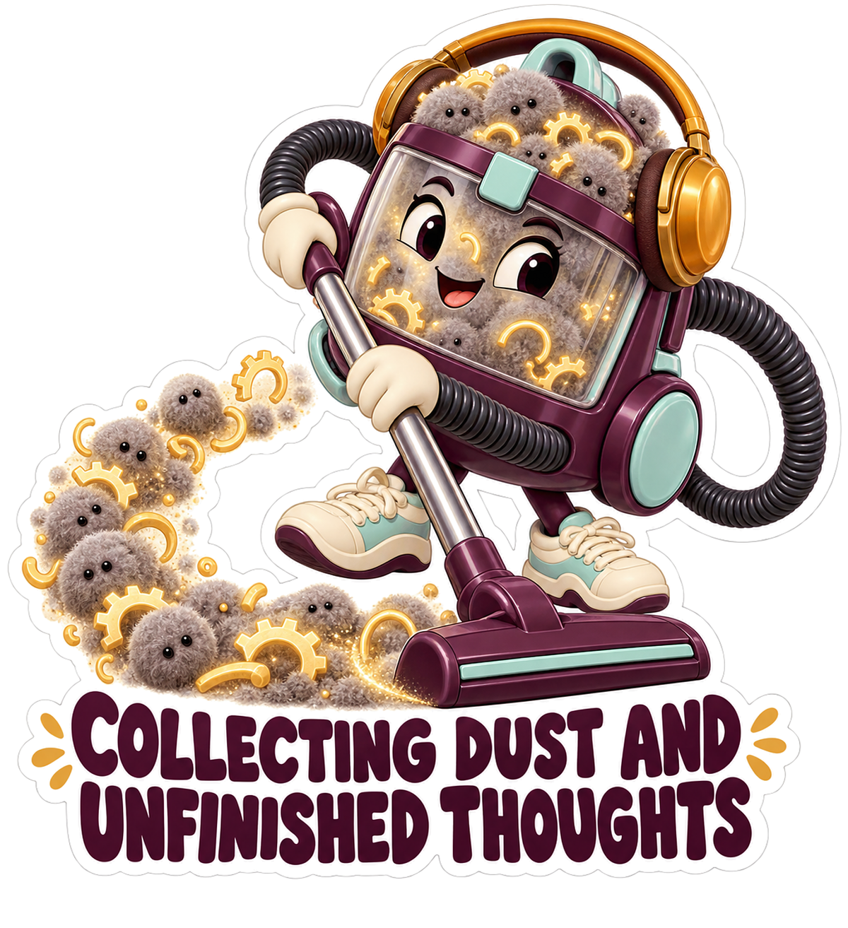 Dust Unfinished Thoughts Vacuum Vinyl Sticker Decal