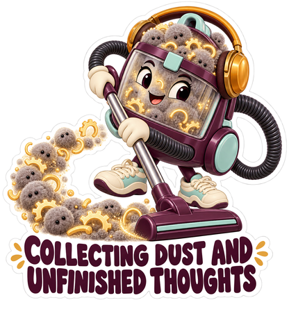 Dust Unfinished Thoughts Vacuum Vinyl Sticker Decal