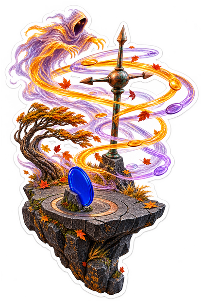 Halloween Disc Golf Phantom Wind Map Tee Vinyl Sticker Decal