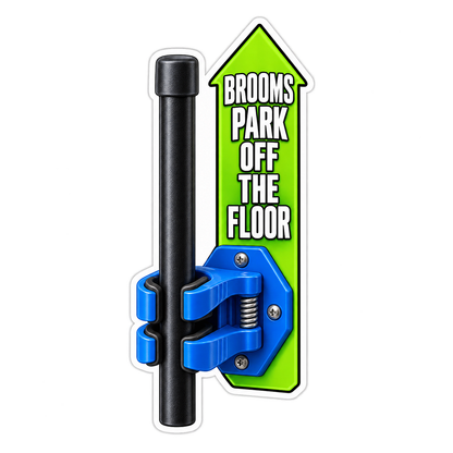 Garage Broom Wall Clip Vinyl Sticker Decal
