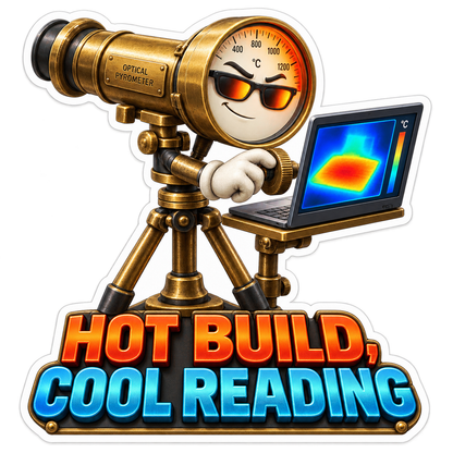 Hot Build Cool Reading Optical Pyrometer Vinyl Sticker Decal
