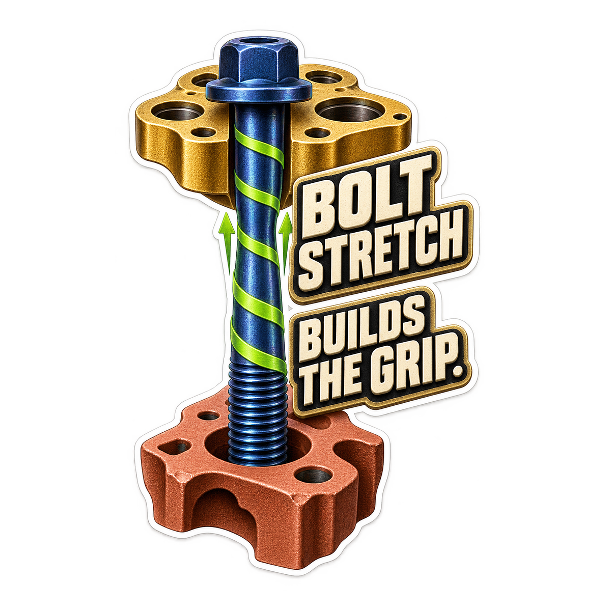 Torque To Yield Bolt Grip Vinyl Sticker Decal
