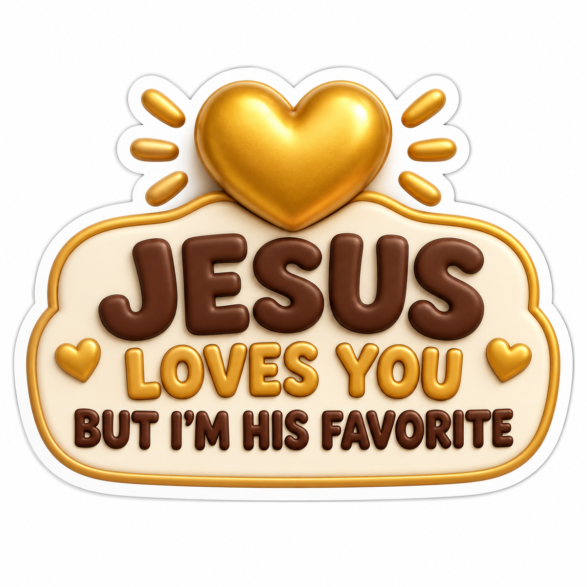 Jesus Loves You But I'M His Favorite Vinyl Sticker Decal