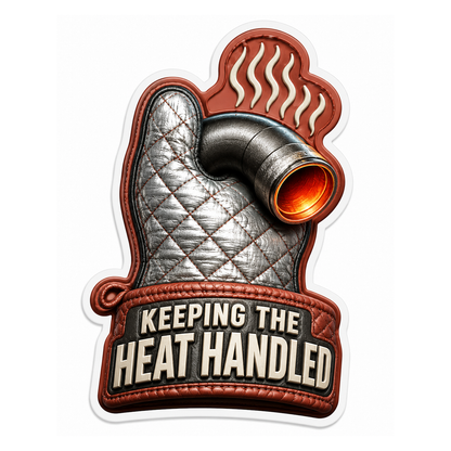 Exhaust Heat Shield Oven Mitt Vinyl Sticker Decal
