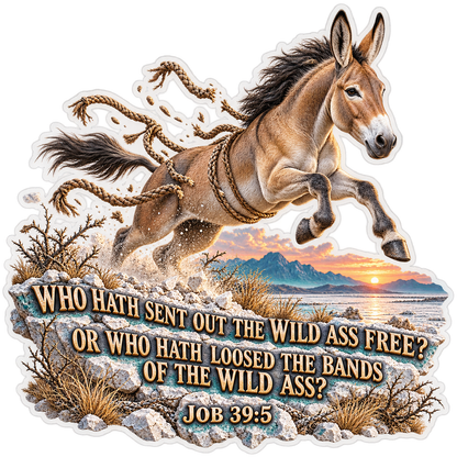 Bible Wild Ass Free Job 39 5 Vinyl Sticker Decal