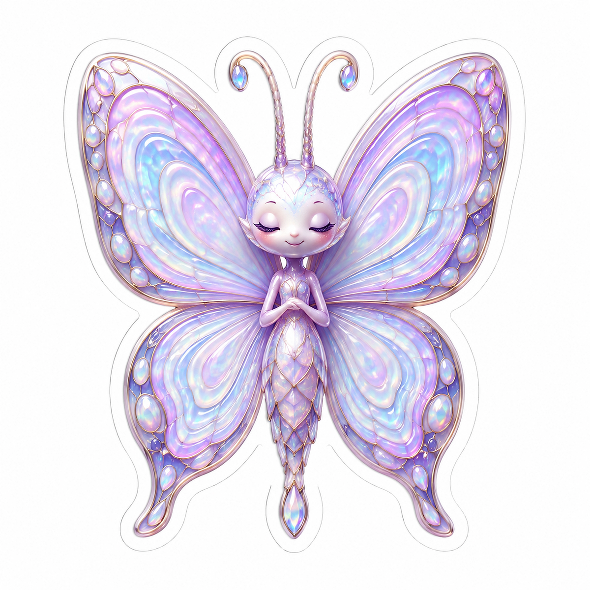 Opaline Ripple Dreamer Butterfly Vinyl Sticker Decal