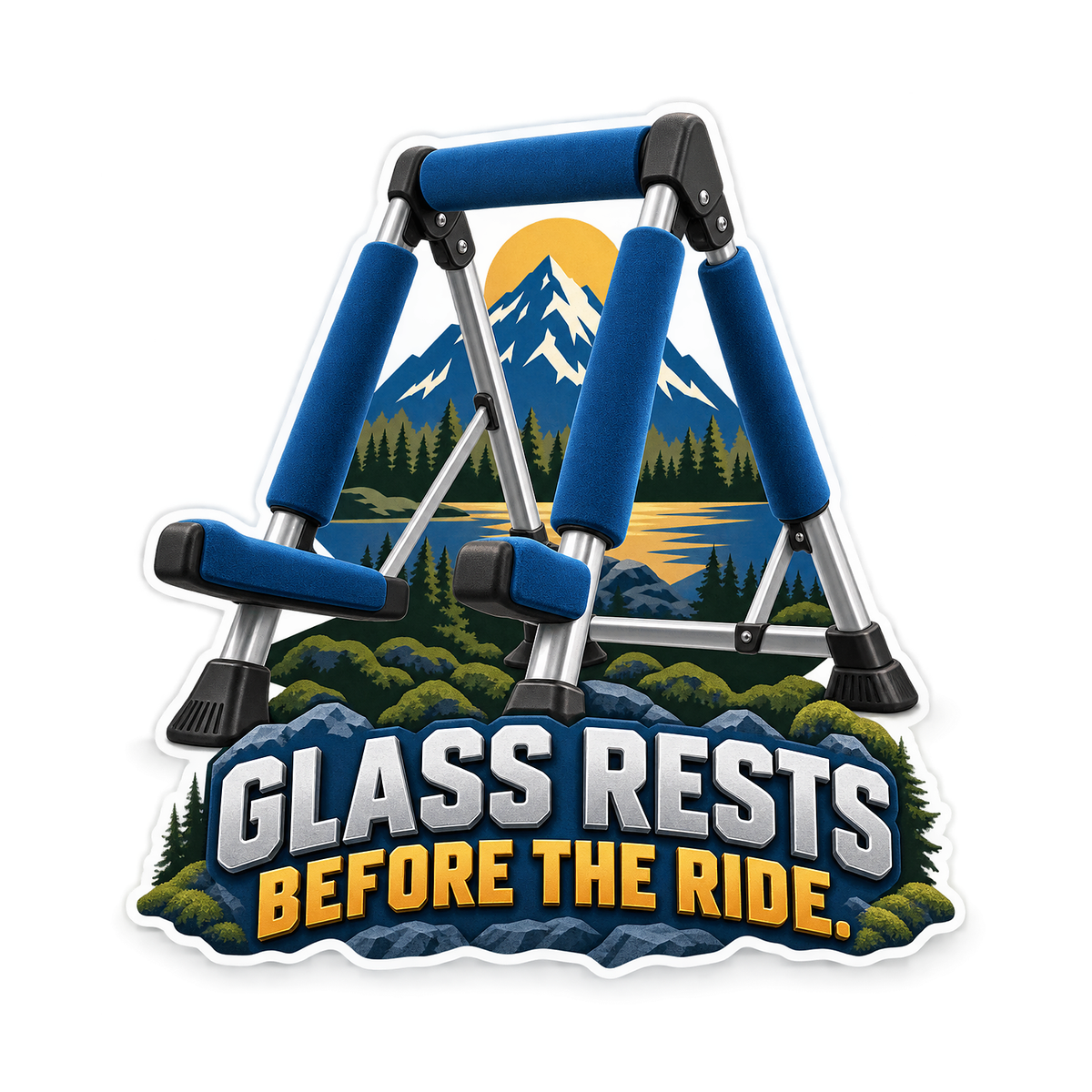 Windshield Support A Frame Stand Vinyl Sticker Decal