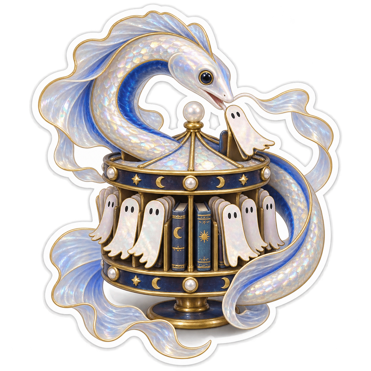 Mother Of Pearl Ribbon Eel Ghost Bookmark Sorter Vinyl Sticker Decal