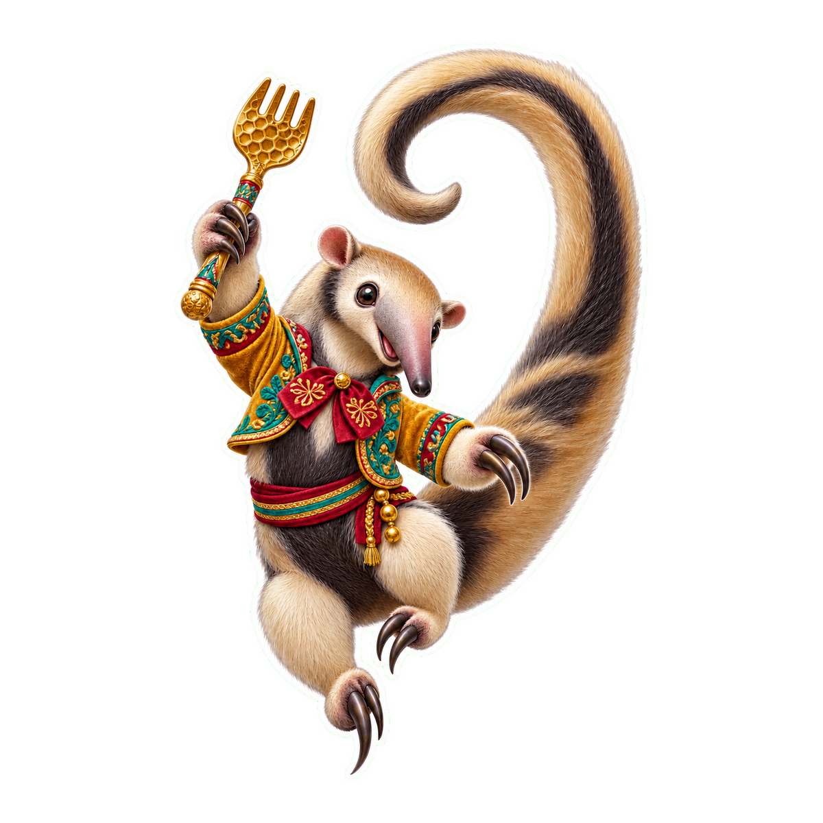 Velvet Silky Anteater Menudo Honeycomb Fork Vinyl Sticker Decal