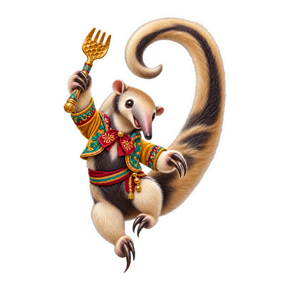 Velvet Silky Anteater Menudo Honeycomb Fork Vinyl Sticker Decal