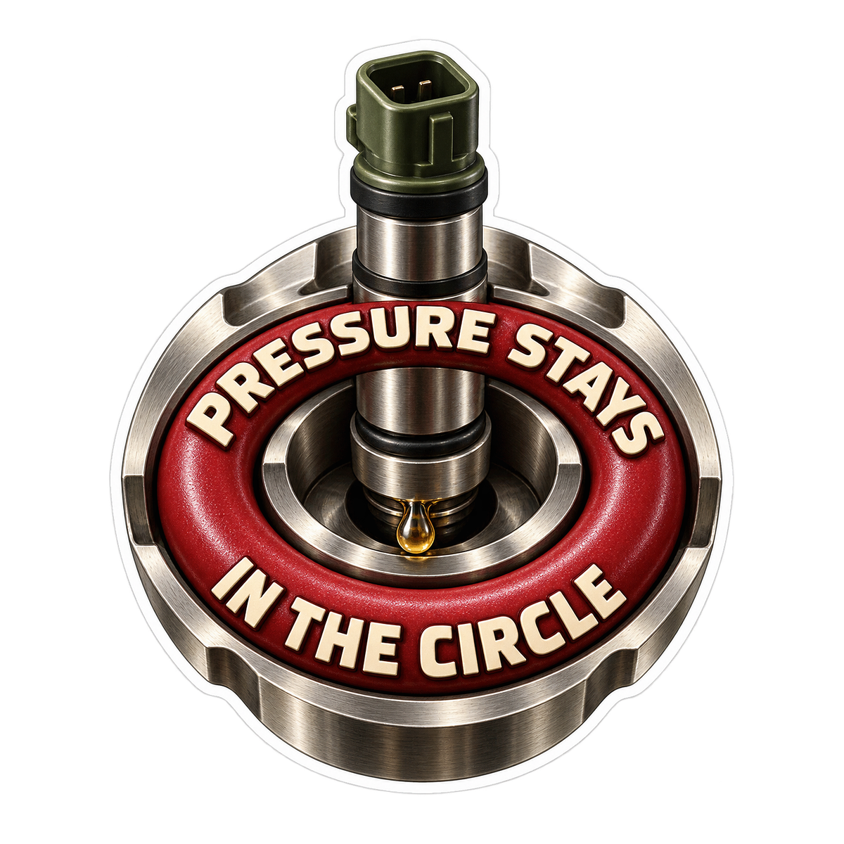 Injector O Ring Pressure Circle Vinyl Sticker Decal
