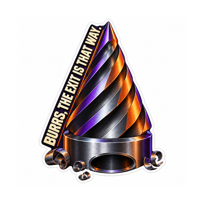 Exhaust Pipe Deburring Reamer Vinyl Sticker Decal