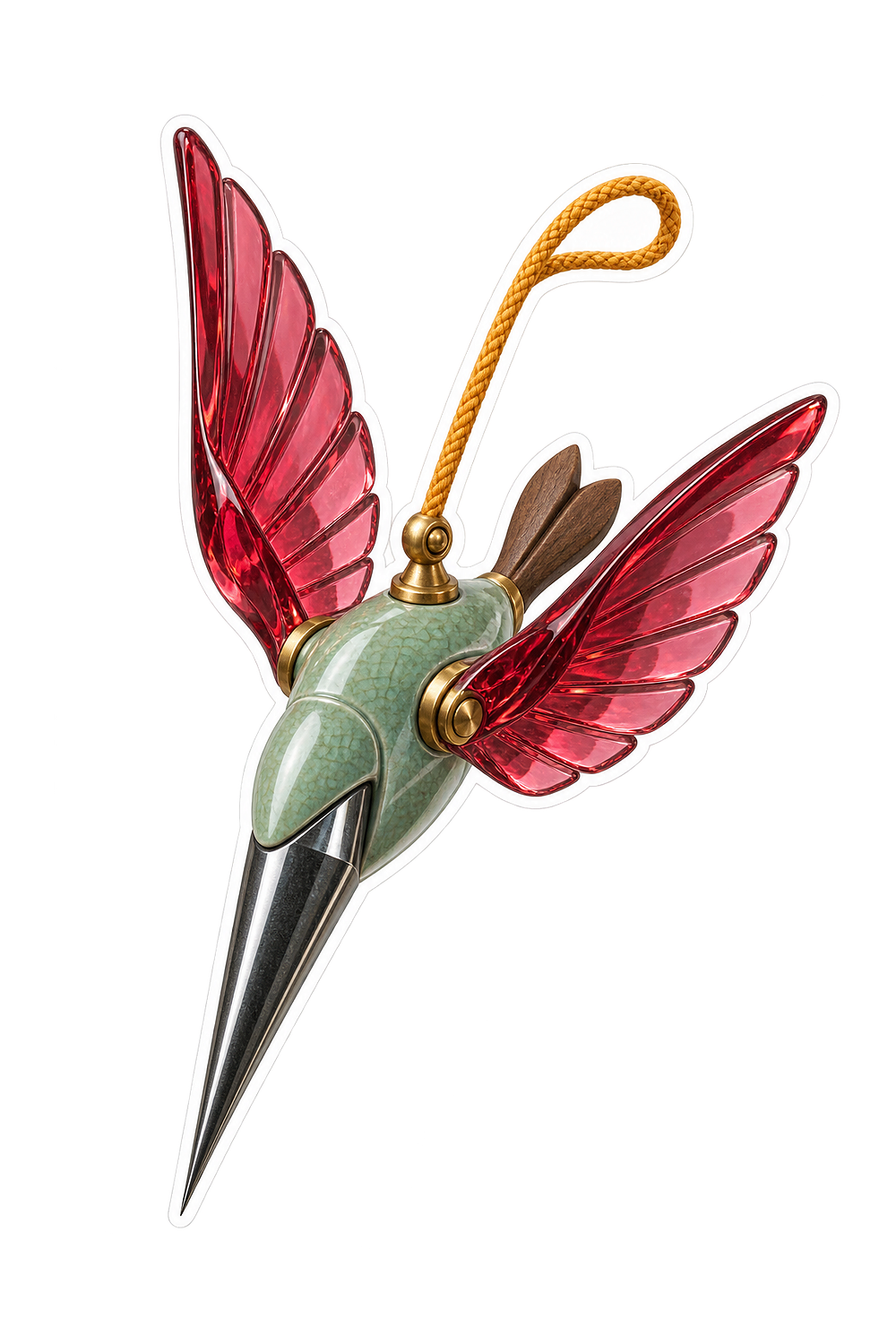 Hummingbird Plumb Bob Vinyl Sticker Decal