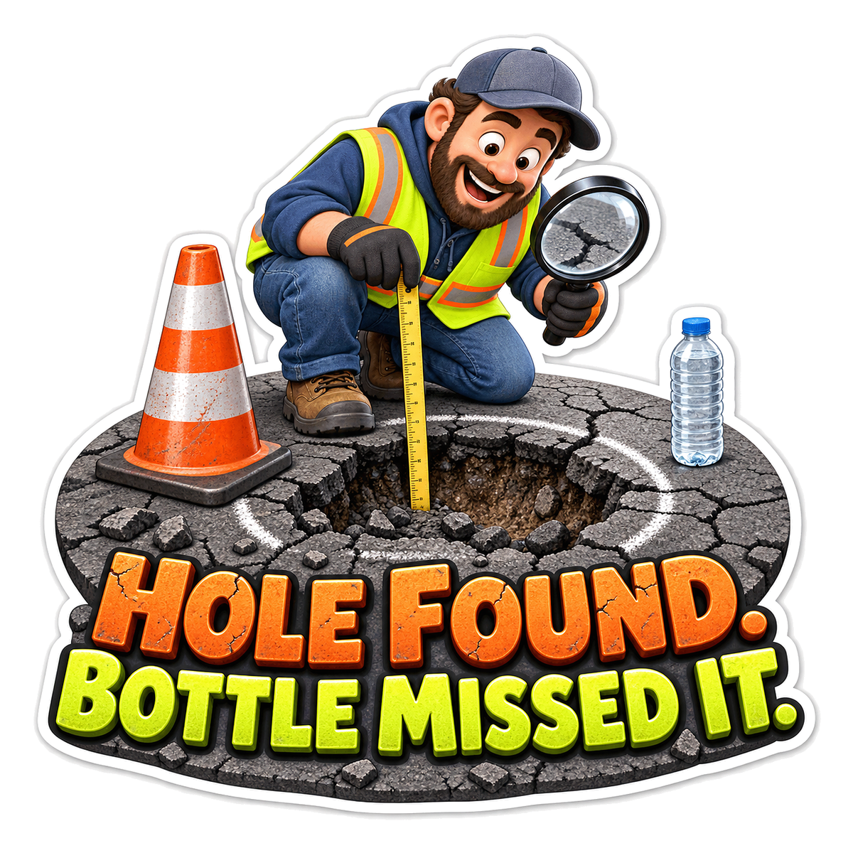 Hole Found Vinyl Sticker Decal