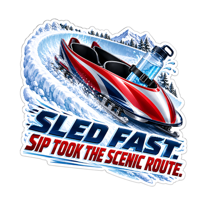 Sled Fast Vinyl Sticker Decal