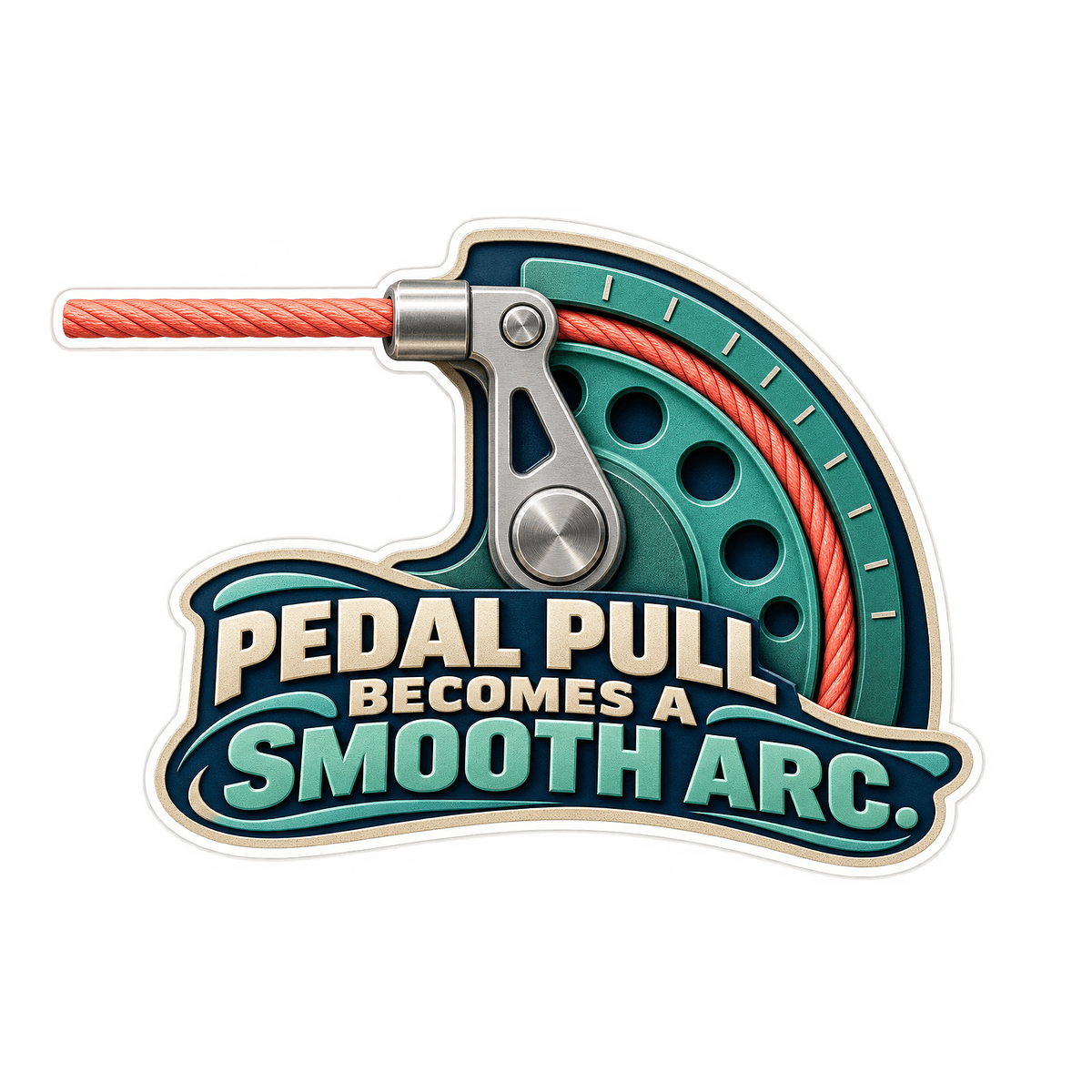 Throttle Cable Quadrant Arc Vinyl Sticker Decal