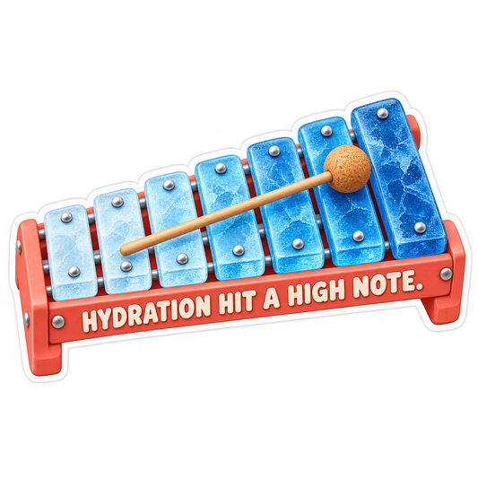 Hydration Hit High Note Vinyl Sticker Decal