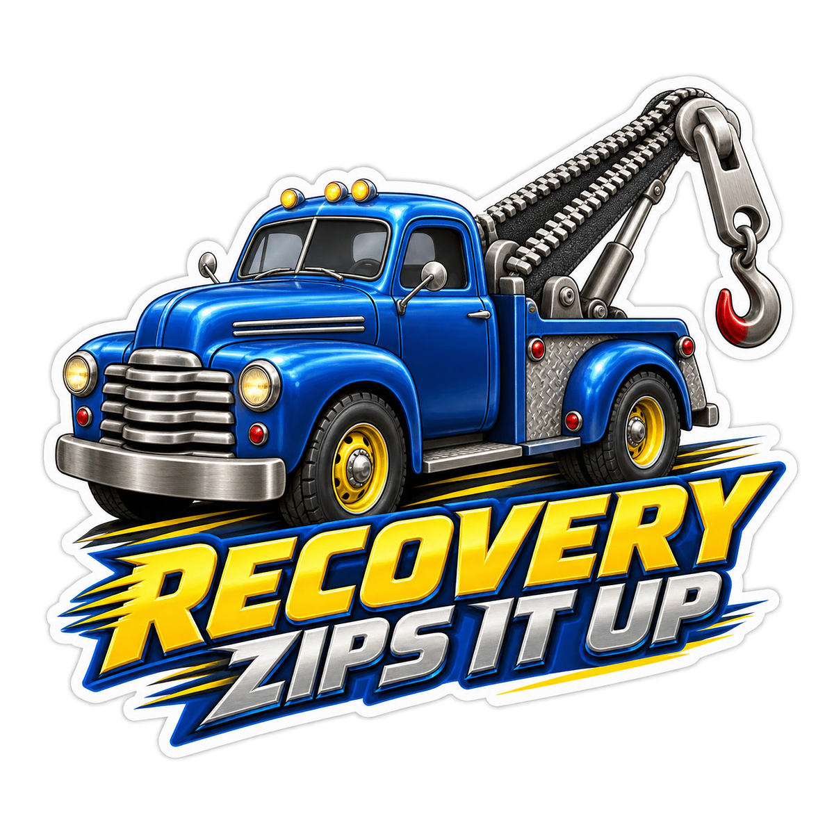 Recovery Zips It Up Vinyl Sticker Decal