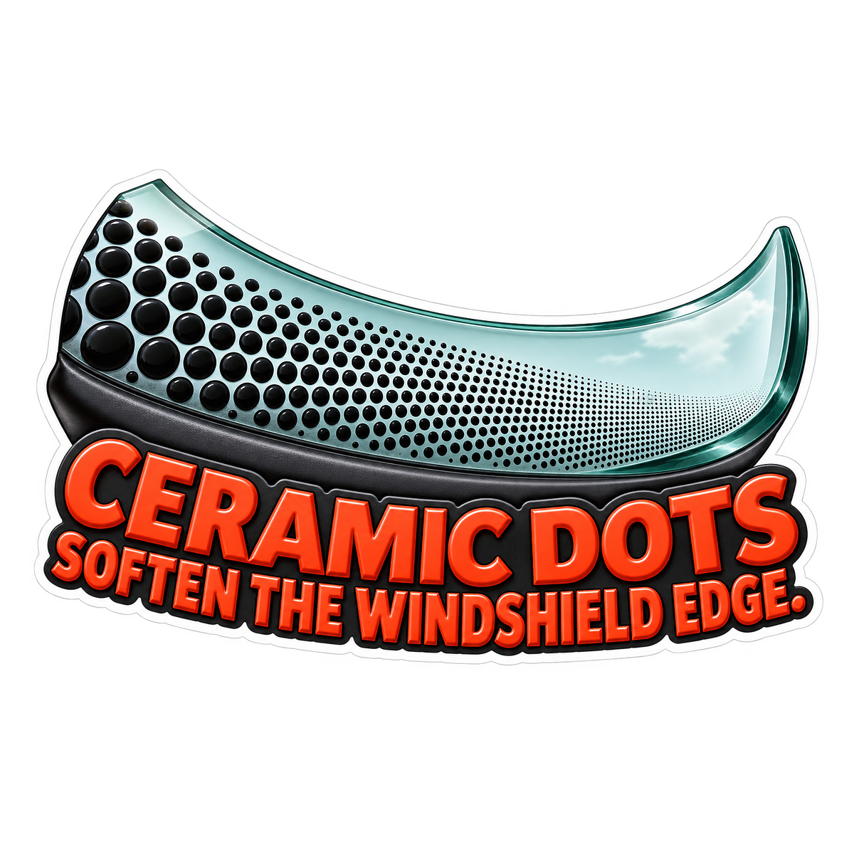 Windshield Frit Ceramic Dots Vinyl Sticker Decal