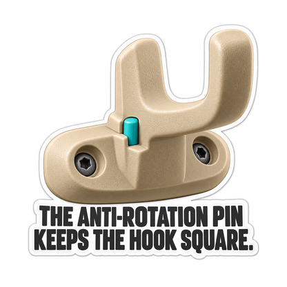 Coat Hook Anti Rotation Pin Vinyl Sticker Decal