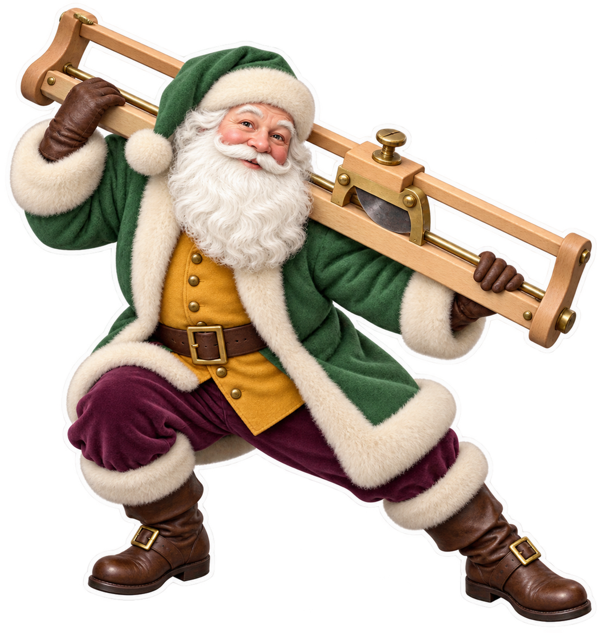 Santa Antique Beechwood Bookbinders Plough Vinyl Sticker Decal