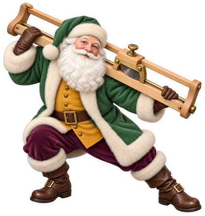Santa Antique Beechwood Bookbinders Plough Vinyl Sticker Decal