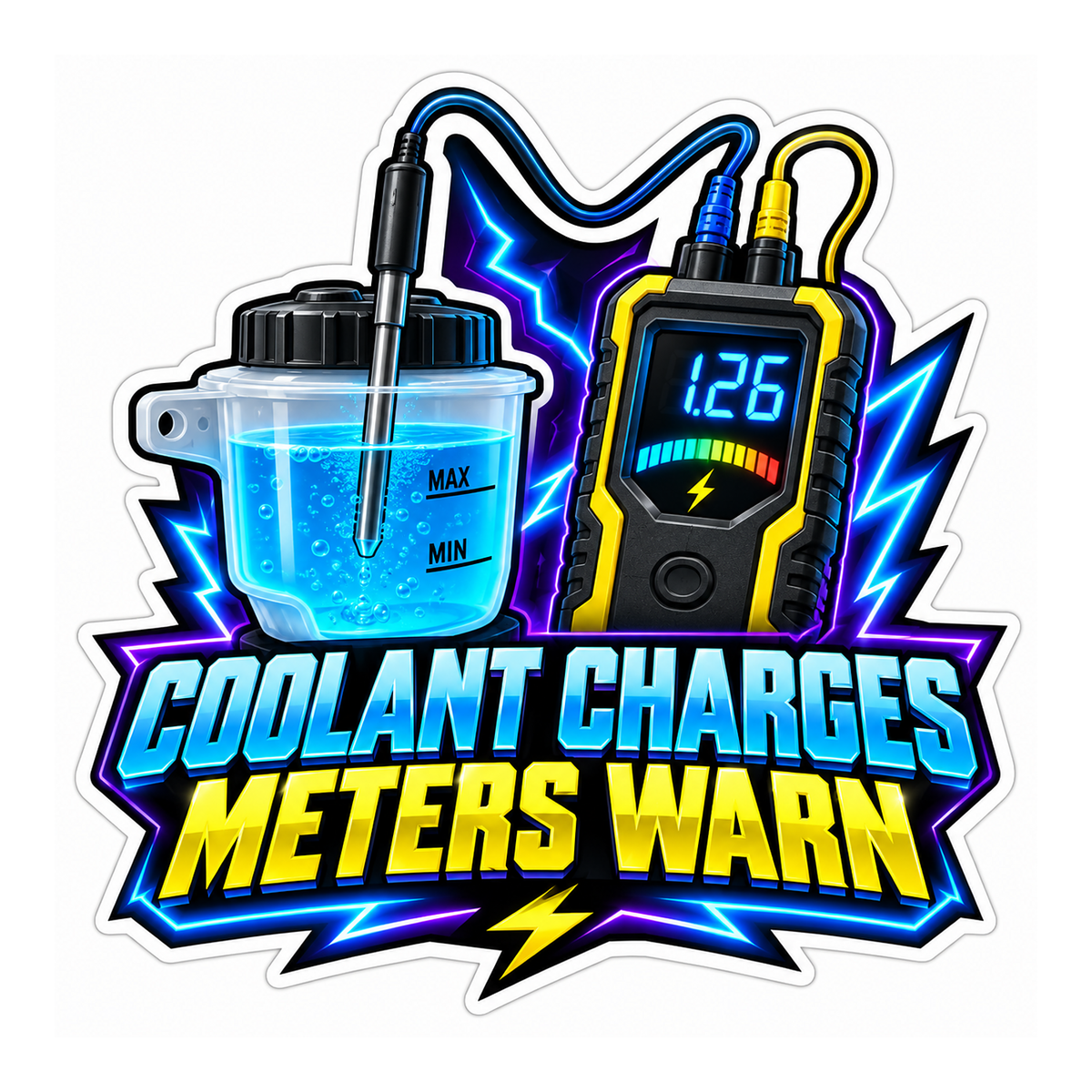 Cooling System Electrolysis Meter Vinyl Sticker Decal