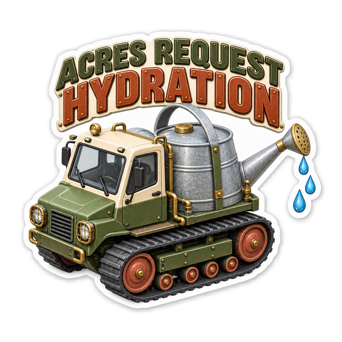Acres Request Hydration Farm Carrier Vinyl Sticker Decal