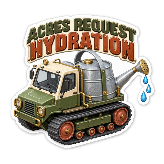 Acres Request Hydration Farm Carrier Vinyl Sticker Decal