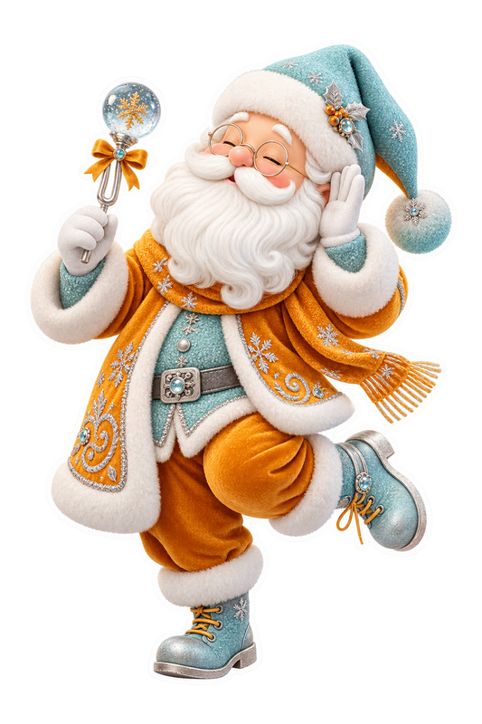 Santa Snowglobe Tuner Vinyl Sticker Decal