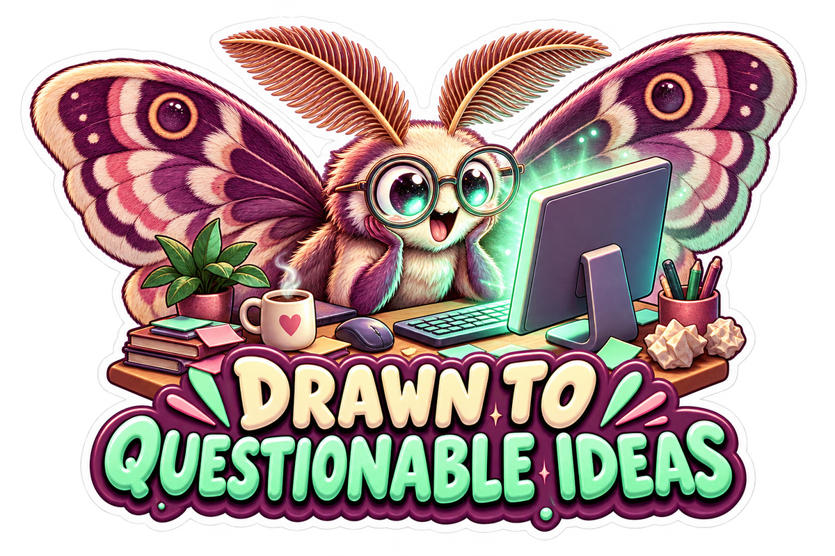 Questionable Ideas Moth Vinyl Sticker Decal