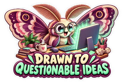 Questionable Ideas Moth Vinyl Sticker Decal