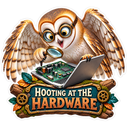 Hooting Hardware Owl Vinyl Sticker Decal