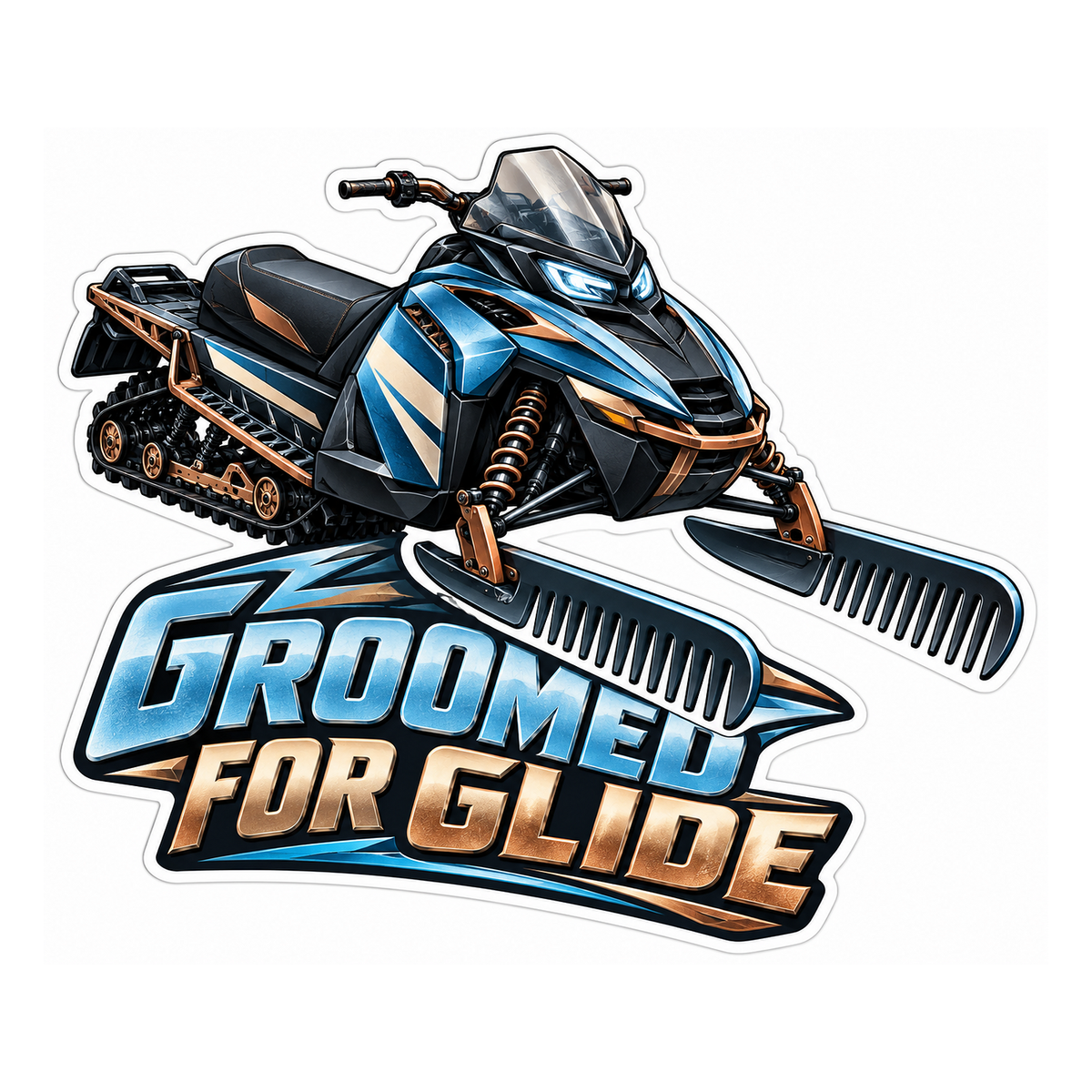 Groomed For Glide Vinyl Sticker Decal