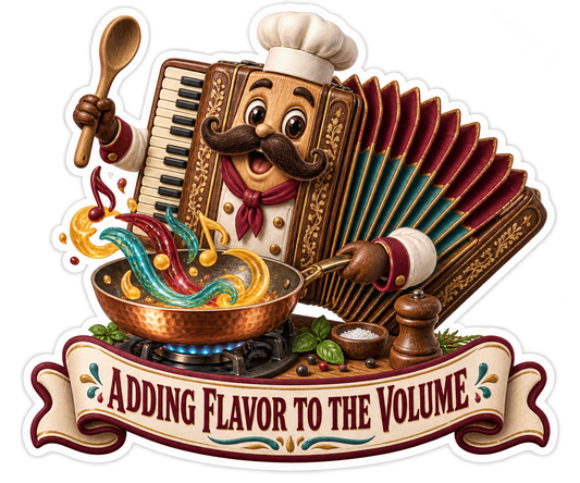 Adding Flavor to the Volume Accordion Chef Vinyl Sticker Decal