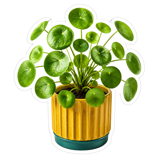 Houseplants Pilea Peperomioides Vinyl Sticker Decal