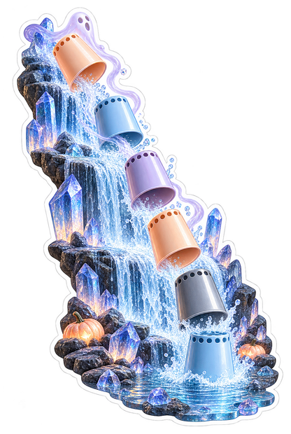 Sport Stacking Jeremejevite Six Cup Waterfall Vinyl Sticker Decal