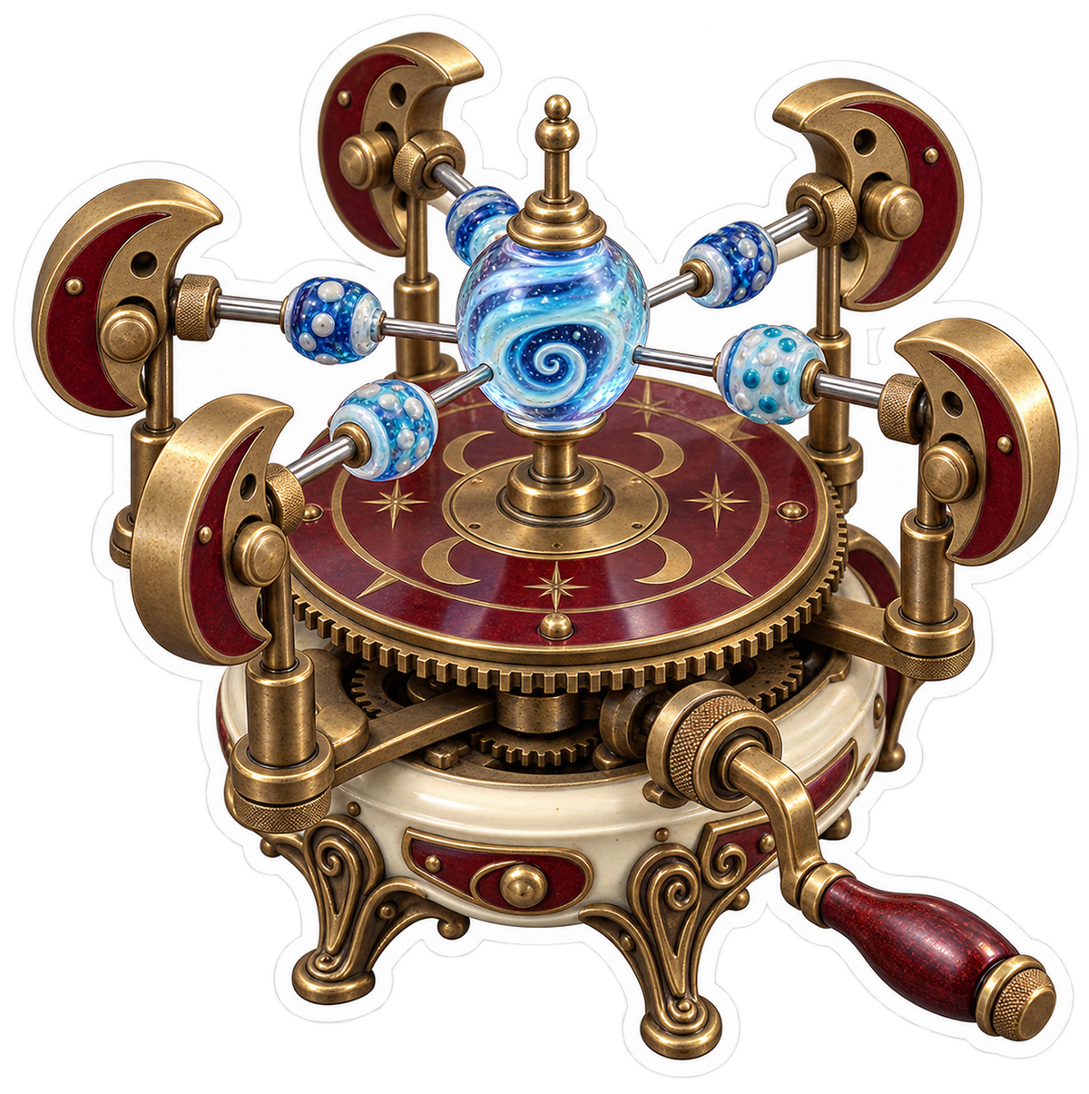 Lampwork Maker Bronze Mandrel Crank Carousel Vinyl Sticker Decal