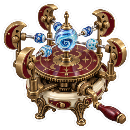 Lampwork Maker Bronze Mandrel Crank Carousel Vinyl Sticker Decal