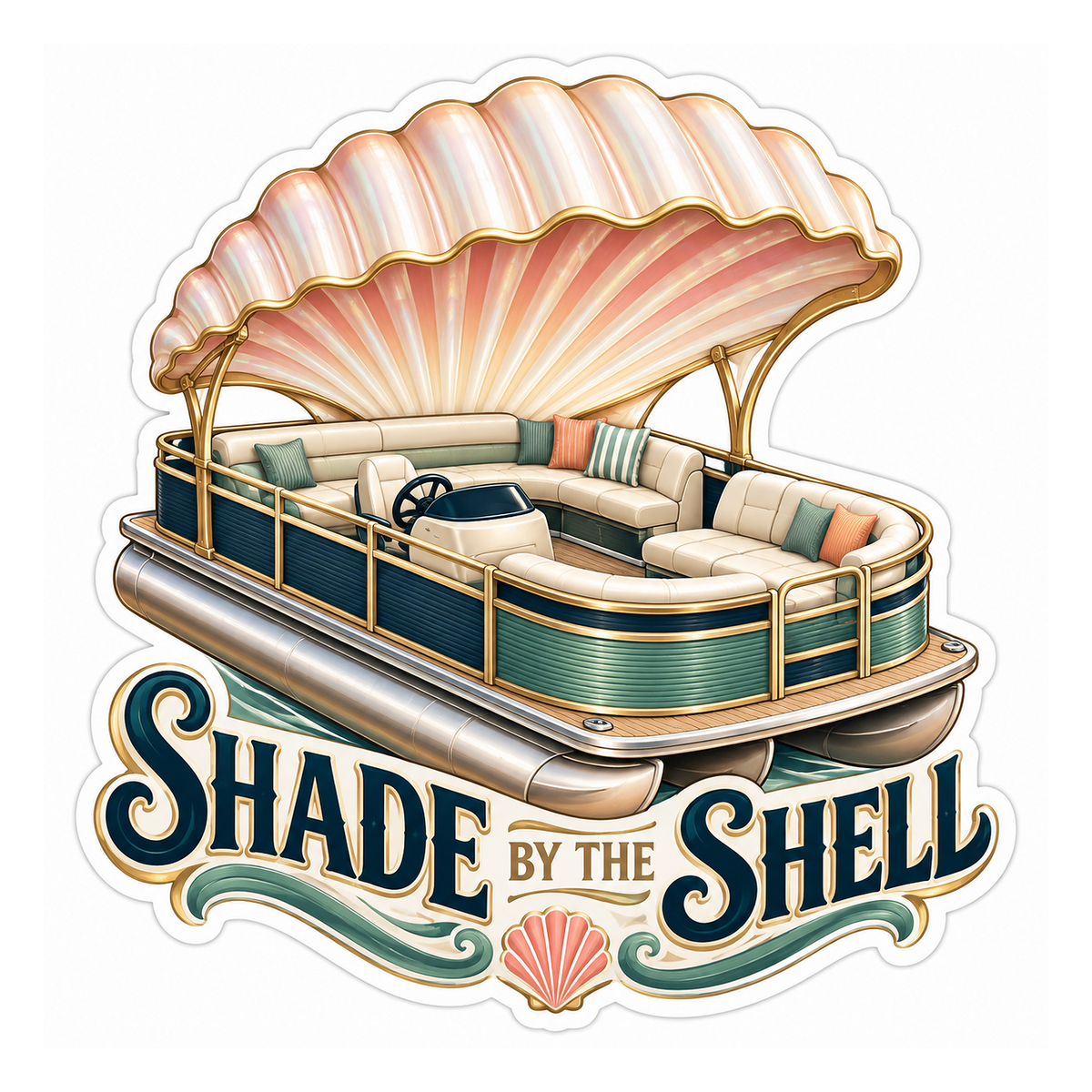 Shade By The Shell Vinyl Sticker Decal