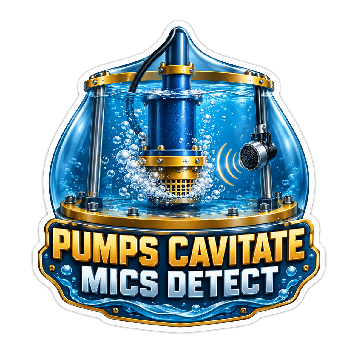 Fuel Pump Cavitation Hydrophone Vinyl Sticker Decal