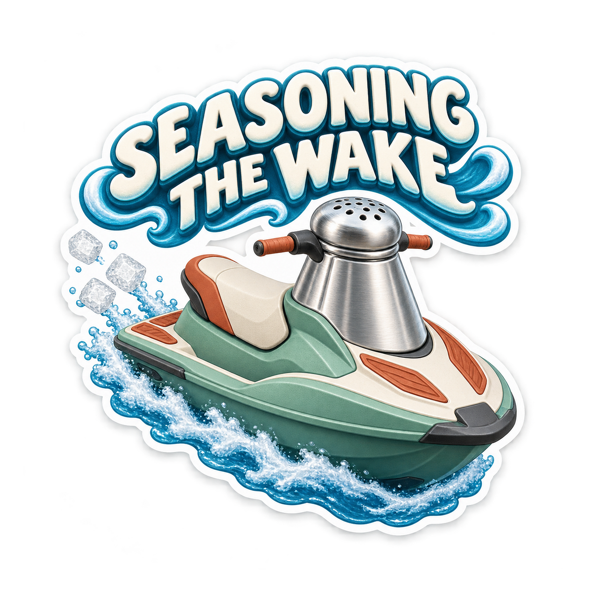 Seasoning The Wake Salt Watercraft Vinyl Sticker Decal