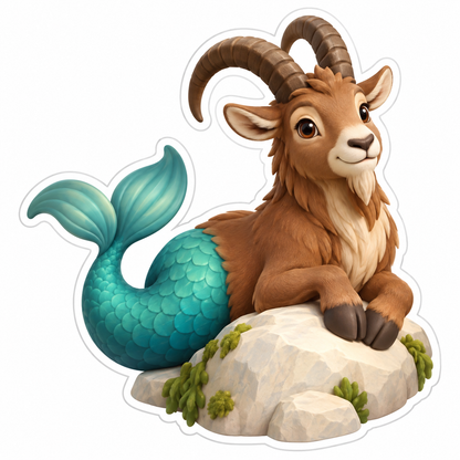 Brown Mountain Goat Vinyl Sticker Decal