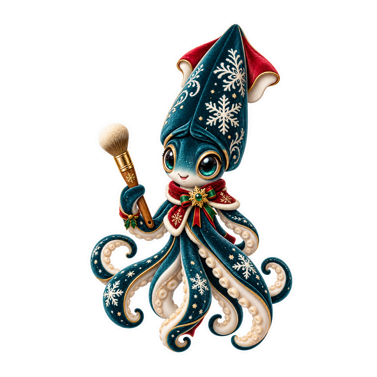 Velvet Squid Snowflake Stencil Brush Keeper Vinyl Sticker Decal