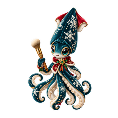Velvet Squid Snowflake Stencil Brush Keeper Vinyl Sticker Decal