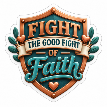 Fight The Good Fight Of Faith Vinyl Sticker Decal