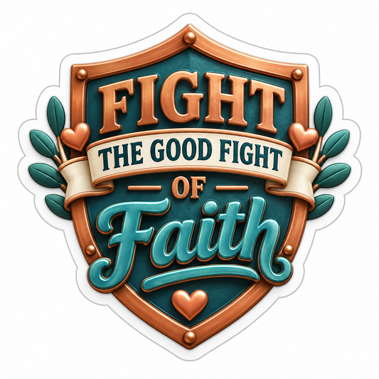 Fight The Good Fight Of Faith Vinyl Sticker Decal