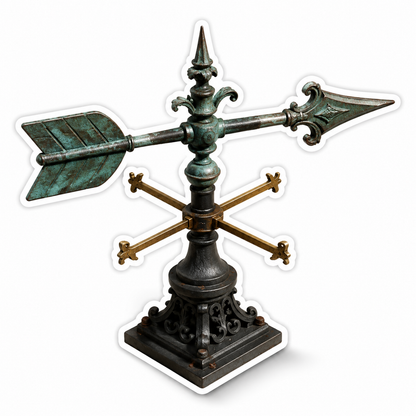 Historical Wind Vane T1308 Vinyl Sticker Decal