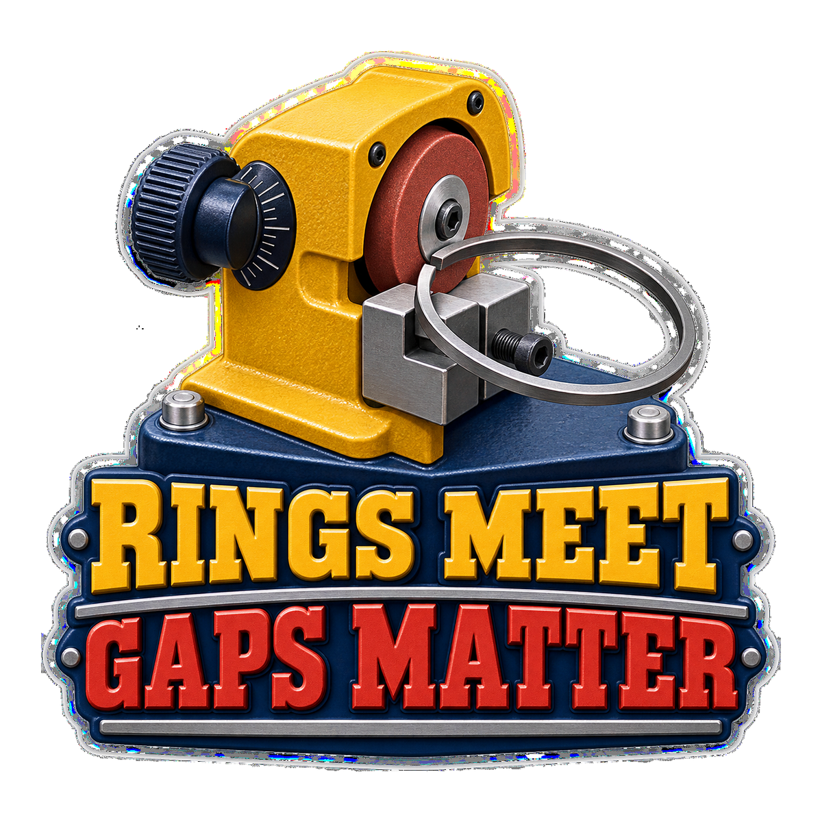 Piston Ring End Gap Grinder Vinyl Sticker Decal