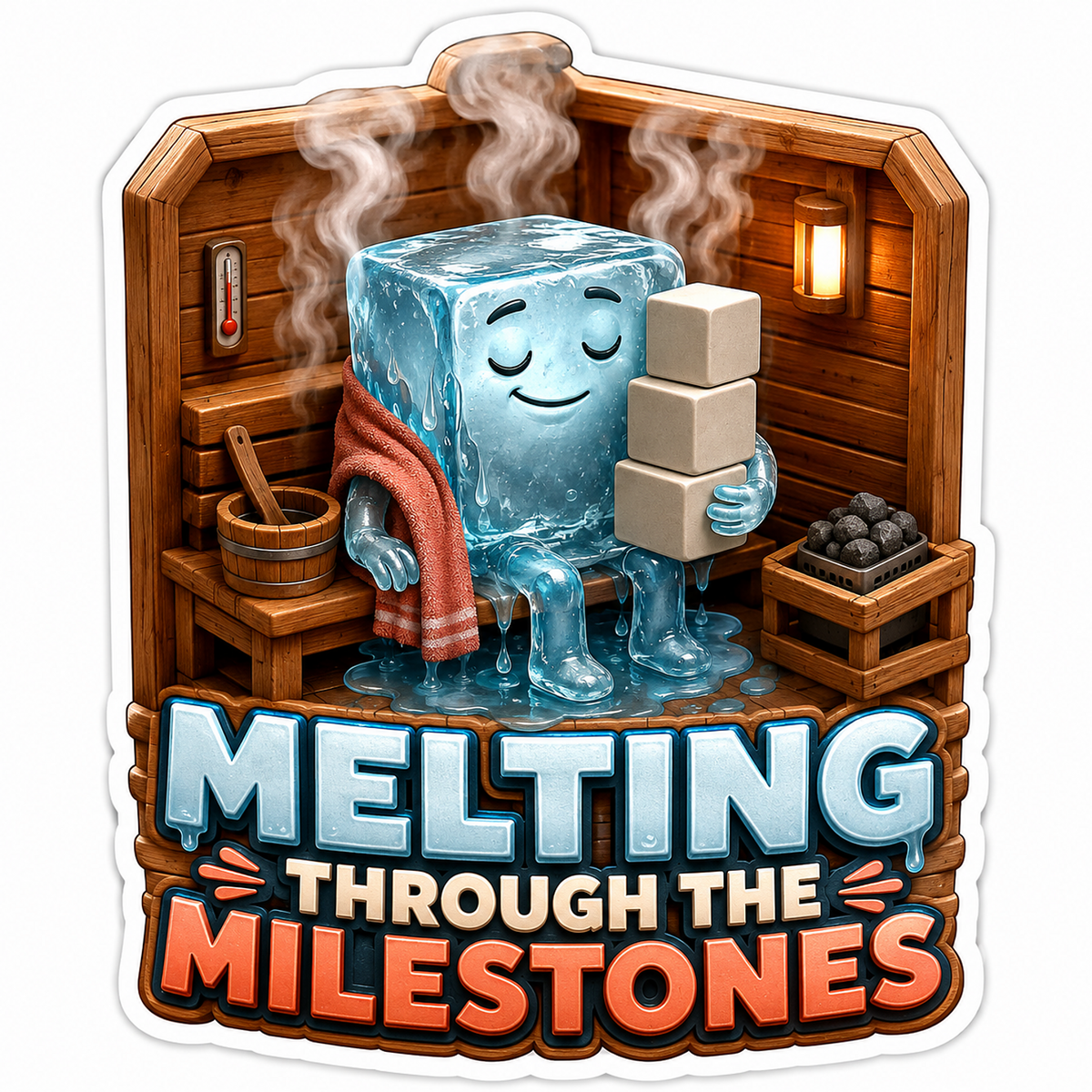 Melting Milestones Ice Vinyl Sticker Decal